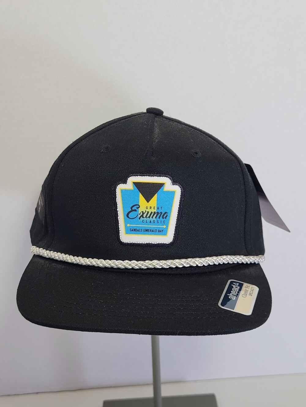 Ahead Classic Fit Exuma Classic Black Adjustable Cap Golf Hat Men's One Size